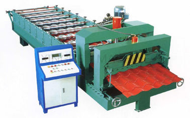 الصين اللون الأخضر المزجج بلاط لفة تشكيل آلة مع 3 - 6M / دقيقة سرعة المعالجة المزود