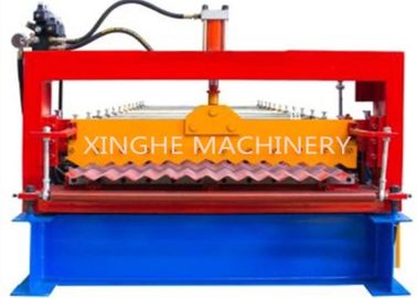 الصين التلقائي 850 المعادن تسقيف المموج بلاط لفة تشكيل آلة / الملونة ورقة الصلب لفة ماكينة المزود